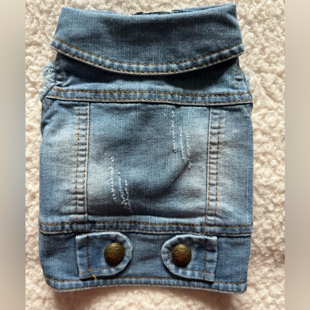 Brand new small dog denim jacket